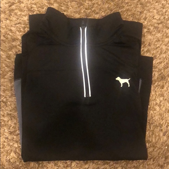 PINK Victoria's Secret Sweaters - “PINK” Black 3/4 Zip Pullover